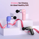 HEYCHY Super Mini Massage Gun, Deep Tissues Percussion Muscle Massager, Compact Sports Travel Massage Gun, Portable Massager Gun for her him, Pink