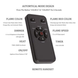 R.W.FLAME 36" Electric Fireplace Insert,Recessed Electric Stove Heater, 5 Color Adjustable Flames, 8 H Timer, 5 Brightness Settings, 750/1500W Touch Screen, Remote Control (36" X 27")