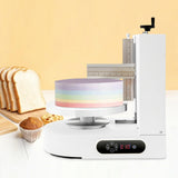 Cake Icing Machine 200W Automatic Cake Frosting Machine with LCD Display, Professional Cake Decorating Machine Cake Turntable for 4-12 Inch Cakes, for Cake Dessert Food Shops 60-320rpm (White)