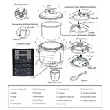prepAmeal 9-in-1 Electric Pressure Cooker 6QT Multi-Functional Programmable Non-Stick Pot, Slow Cooker, Rice, Steamer, Sauté, Yogurt Maker, Warmer, 6 Quart