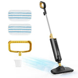 NEWBULIG Steam Mop for Hardwood/Tile/Carpet, Lightweight Steamer Cleaner for Floor Cleaning with 330ML Water Tank, Heats Up in 30 Seconds，16.4 FT Cord and 2 Washable Pads