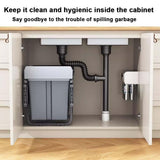 Double Pull-Out Under Cabinet Trash Can with Lid - Sliding Kitchen Recycling Bin for Efficient Waste Management, Soft-Close Design, 10+20L Capacity for Garbage Sorting