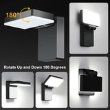 BIRITALO 40W Outdoor LED Wall Light, 360° Rotatable Neighbor-Friendly 8Pack