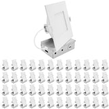 LUXRITE 5 Inch LED Recessed Light, ECO Backlit Mini Panel Spotlight, 5CCT 2700K-5000K, 1200 Lumens, High Output, 13 Watts, Dimmable, IC Rated, Wet Rated, ETL Listed, Energy Star, Square (48 Pack)