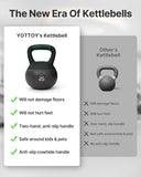 YOTTOY Soft Kettlebell with Leather Handle – Anti-Slip Sweat-Absorbing Grip, Home Gym Kettlebell Weights for Strength Training (Green, 10 LB)