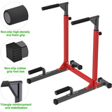 SELEWARE Heavy Duty Dip Bar, Adjustable Width & Height Dip Station Home Gym Fitness Equipment, 800lbs Capacity, Multifunctional Strength Training Dip Stand with Push Up Bar for Tricep Dips, L-Sits