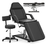 ABTSalon Hydraulic Tattoo Chair Bed for Client Spa Bed with Stool Height Adjustable Facial Beds for Esthetician Chair Aesthetic Treatment Table (Black Hydraulic Tattoo Chair)
