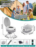 MODIWELL Portable Waterless Dry Flush Toilet, LE-330B, Gray