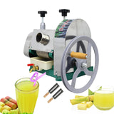Manual Sugarcane Juicer, Sugarcane Press, 3 Stainless Steel Rollers, 330lb/h Output, 2.4" Inlet, Sugar Cane Juice Extractor Squeezer for Home Commercial INTBUYING