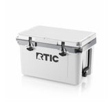 RTIC Ultra-Light 32 Quart Hard Cooler Insulated Portable Ice Chest Box for Drink, Beverage, Beach, Camping, Picnic, Fishing, Boat, Barbecue, 30% Lighter Than Rotomolded Coolers, White & Grey