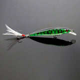 10PCS Minnow Fishing Lures Kit Minnow Lures Minnow Crank Bait Fishing Tackle Hooks Topwater Baits for Bass Trout Saltwater/Freshwater