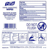 Purell Hand Sanitizing Wipes, Alcohol Free Formula, 1200 Count Wipes Refill for Purell High