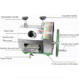 Commercial Manual Cane Juice Machine – 3-Roll Stainless Steel Juicer & Grinder, Countertop Sugar Cane Extractor for Fresh Juice, Sweet Sorghum & Molasses Production