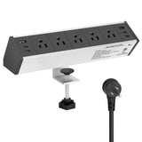 Tecmojo Desk Clamp Power Strip 6 ft, Fit 1.6" Tabletop Edge(SKU# 13150111)