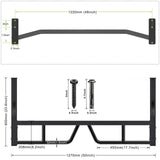 Kipika 48" Ceiling Mounted Pull Up Bar, Heavy Duty Multi-Grip Chin Up Bar,Mounted Pullup Bar, Adjustable Height, Pull Up Bands for Chin Ups & Body Stretching, Ideal for Home Gym and Strength Training (48" Wall Mounted Pull Up Bar)