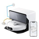roborock S8 MaxV Ultra with Refill & Drainage System Robot Vacuum and Mop, Check Installation Space First, FlexiArm Design, Auto Mop Wash&Dry 10000Pa Suction, Obstacle Avoidance, 20mm Auto Mop Lifting