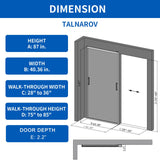 TALNAROV Glass Door with Bottom Seal Strip, 36 Inch Clear PVC Seal Strips for 3/8"(10mm) Thick Glass Door, 1 PCS x 36"