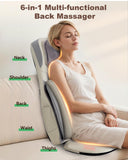 Heycool Shiatsu Back and Neck Massager with Heat, Upgraded Massage Chiar Pad with Compression, Vibration, Chair Seat Massager for Home, Office, Gifts for Men, Women
