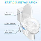 Toilet Bidet with Dual Nozzles Sprayer, Adjustable Water Aünsffer