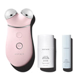 NUFACE Trinity+ Skin Tightening & Face Lift Device - Microcurrent Facial Sculpting Tool to Contour Cheeks, Jawline & Neck, 3 Frequencies, Supports Lymphatic Drainage + Activator Gel, Sandy Rose