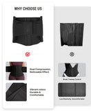 FeelinGirl Waist Trainer Corset for Women Shapewear Tummy Control Waist Cincher Workout Girdle 3 Segmented Belt Hooks Black