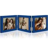 decorUhome Blue Triple 6x4 Picture Frame Horizontal, MDBU08