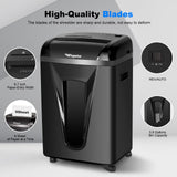 P-5 Paper Shredder, 9 Sheets High-Security Micro-Cut Shredder, 2.4m/min High-Speed Shredding, 5.8 Gallon Bin