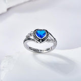 Oseew 2027 Heart Shaped Birthstone Class Ring for Men Women