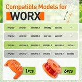 VOSOIR 10 Pack WA0010 Weed Eater String Compatible with Worx, 0.065 inch 10ft/Pack, Replacement Trimmer Line Spool, Compatible with Worx String Trimmers (8 Line spools+ 2 Caps)