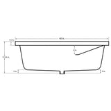 RecPro Bathtub | Durable Replacement 40" x 24" | Camper Trailer RV Tub | Alpha | Tub | Parchment or White (White - with Drain Stopper)