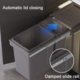 Heavy Duty Pull-Out Under Sink Trash Can Kit - Durable Kitchen Garbage Bin Drawer Slides, Space-Saving Design for Cabinets & Laundry Rooms, Effortless Organization & Cleanup