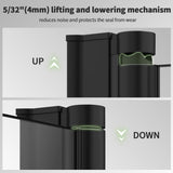 Foskbaths Bathtub Shower Door, Semi-Frameless Bypass 48" W x 55" H Foldable Hinged Bathtub Glass Door 1/4" Tempered Glass Shower Door with Explosion-Proof Film Matte Black
