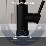 DAYONE Matte Black Touchless Kitchen Sink Faucet with Pull Down Sprayer and Soap Dispenser, Stainless Steel Motion Sensor Touch Faucet for Kitchen Sink Smart Hands-Free Single Handle
