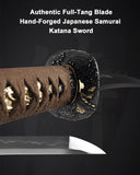 1045 Turbulent Ocean Katana for Display, Hand Forged Full Tang Sword