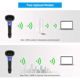 Wireless 1D 2D Barcode Scanner with Stand for Warehouse POS and Computer