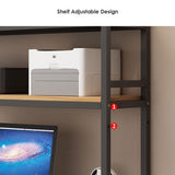 Stylish Black Metal 2-Tier Desktop Bookcase - Adjustable Shelving Unit, Space-Saving Organizer Rack for Home & Office, Modern Display Shelf (85x32x90cm)