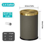 YOJIA 2.4 Gallon Bathroom Trash Can with Lid, Bedroom Trash can