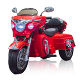 12V Electric Motorcycle for Kids Ages 3-8, 2 Seats Ride-On Motorbike with 3 Wheels, Bluetooth, USB, LED Light & Storage Box | Safe & Durable Kids Toy Vehicle, Red