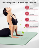 Extra Large Yoga Mat - 72"x48"x8mm (1/3 inch), Non-Slip, Durable, Eco-Friendly, Thick Wide Exercise Mat for Home Workouts, Yoga, Pilates, Stretching, Meditation (Barefoot Exercise)