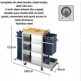 OTQEFTN Hotel Cart,Cleaning Cart, Cleaning Caddy with Wheels