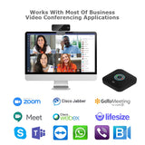 Conference Microphone Speaker: Bluetooth/Wired, USB 3.0 Hubs, AI Noise Reduction, 360° Voice Pickup Adesso