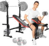 OPPSDECOR 900LBS All in One Weight Bench Set with Squat Rack Adjustable Workout Bench with Leg Developer Preacher Curl Rack Fitness Strength Training