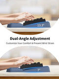 3-in-1 Ergonomic Keyboard Stand with Wrist Rest & Mouse Pad Set, Blue