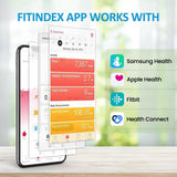 FITINDEX Scale with BMI, Body Fat, Muscle Mass, Smart Scale for Body Weight, Bluetooth, Digital, Sync with App, User Health Equipment