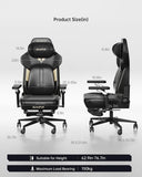 AutoFull M6 Gaming Chair with Climate Control Massage – Ventilated & Heated Seat, 3rd-Gen Active Lumbar Support, 360° Adjustable Armrests, Ergonomic Chair for Gamers & Home Office (Black)