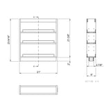 Dowell 5" Base Pull-out Spice Organizer with Adjustable Shelves for Base Kitchen Cabinet, Bottom Mounted Soft Close Slides - 4004 0524 | Soft-Close Wooden Slide Out Spice
