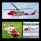 MechPuConToy GPS RC Helicopters for Adults, E2 UH-1Y 1/35 Scale 2.4G 6CH Remote Control Simulation 3D Stunt Helicopter Model with Lidar Positioning, Military RC Aircraft Outdoor