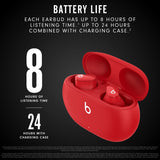 True Wireless Noise Cancelling Earbuds - Compatible with Apple & Android - Red Beats