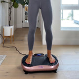 Mila Slim & Sculpt Vibration Plate Pro — Lymphatic Drainage & Weight Loss Connected Shake Exercise Machine, 255 Speeds Whole Body Workout Platform with App & Resistance Bands for Women