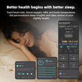 Bryzova Smart Ring | No Subscription, Heart Rate & Blood Oxygen Monitoring, Sleep & Women’s Health Tracking, AI Health Advisor, IP68 Waterproof Fitness Ring for Android & iOS (Silver, 12#)
